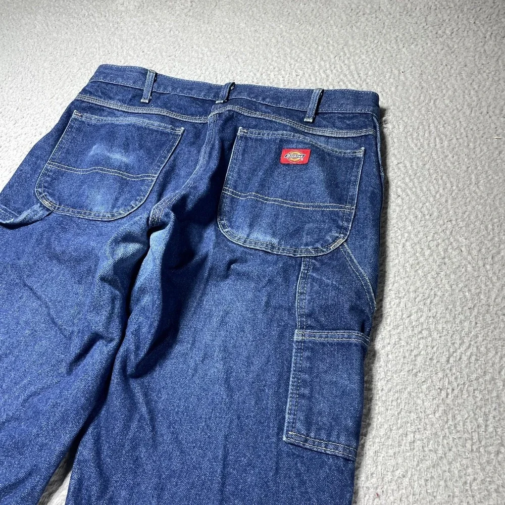 Dickies Jeans Mens‎ 34x34 Blue Relaxed Fit Straight Leg Denim Carpenter